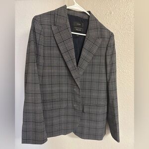 J. Crew Women’s Gray Plaid Blazer